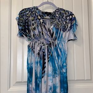 LM San Francisco Peacock Abstract blouse